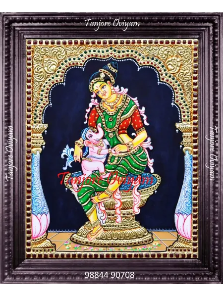 Ganesh Parvati Painting 